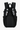 Back view of Sherpani's three-in-one bag, the Camden in Magnolia. The back of the bag is black. An elastic water bottle holder sits on either side of the bag. The bag has padded/adjustable backpack straps and short tote handles fixed at the top. #color_magnolia