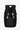 Back view of Sherpani's three-in-one bag, the Camden in Ventura '73. The back of the bag is black. An elastic water bottle holder sits on either side of the bag. The bag has padded/adjustable backpack straps and short tote handles fixed at the top. #color_ventura-73