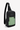 Angled front view of Sherpani mini sling backpack, the Metro in Basil. The bag features a soft green front panel with black accents. This Anti-Theft sling includes security features for safe travels and an adjustable crossbody strap that can convert the Metro to a left-handed design. #color_basil-metal