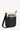 Angled front view of Sherpani Anti-Theft bag, the Prima AT in Straw. The bag features a beige front panel with black accents. There is an external pouch on the front of the bag that sits below a locking zipper compartment. The bag features an adjustable crossbody strap. #color_straw-metal