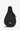 Flat front view of Sherpani's bag, the Esprit in Raven. The teardrop shaped bag is in black color. There is a small zipper pocket on the front of the bag, the main zipper compartment in the middle, and another zipper pocket towards the back of the bag. A branded Sherpani keychain is clipped to the upper right corner. #color_raven