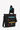 Angled front view of Sherpani's crossbody, the Sadie in Chromatic. The bag is black with yellow and blue accents. It features two exterior zipper pockets on the front panel with easy-pull zippers. A Sherpani branded keychain is attached to a fabric loop in the upper right corner. It has an adjustable crossbody strap. #color_chromatic