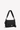 Angled front view of Sherpani's purse, the Skye in Raven. The bag is in black color. There is an external zipper compartment with an easy-pull zipper. There is a branded Sherpani keychain clipped to the upper right corner. The bag has a detachable short strap and a longer detachable/adjustable crossbody strap. #color_raven