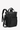 Angled front view of Sherpani Anti-Theft bag, the Soleil AT in Carbon. The bag features a solid black design. This Anti-Theft multi-wear travel bag includes security features for safe travels and an adjustable crossbody strap that can convert the Soleil to a left-handed design. #color_carbon-metal
