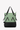 Flat front view of Sherpani Anti-Theft bag, the Tempest AT in Basil. The bag features a soft green front panel with black accents. There are external pouches on the front of the bag. The bag features an adjustable backpack strap. #color_basil-metal