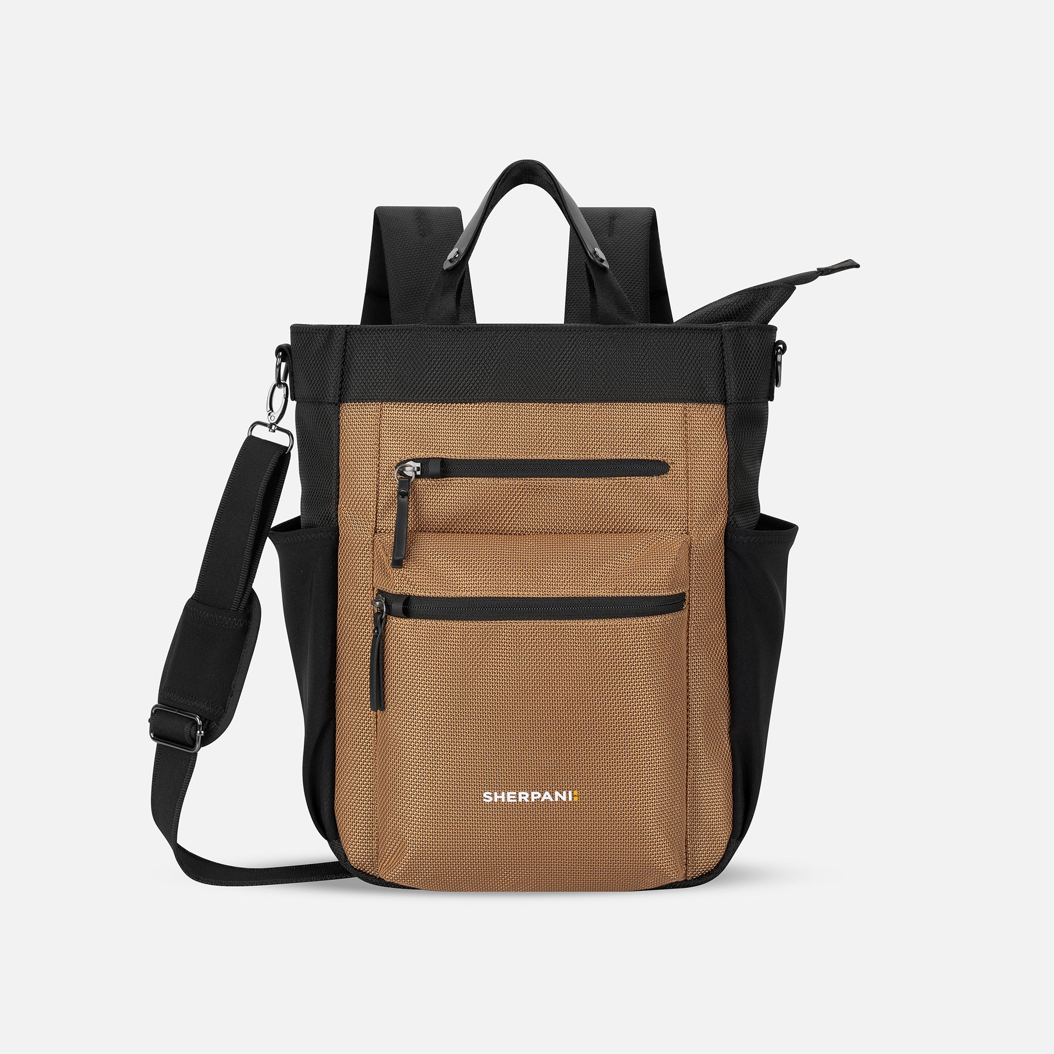 anti theft travel backpack shoulder bag Black Anti-Theft Convertible Bag| Sherpani Soleil AT so you can easily find what you need without digging through a big section Sand Tan Anti-Theft Convertible Travel