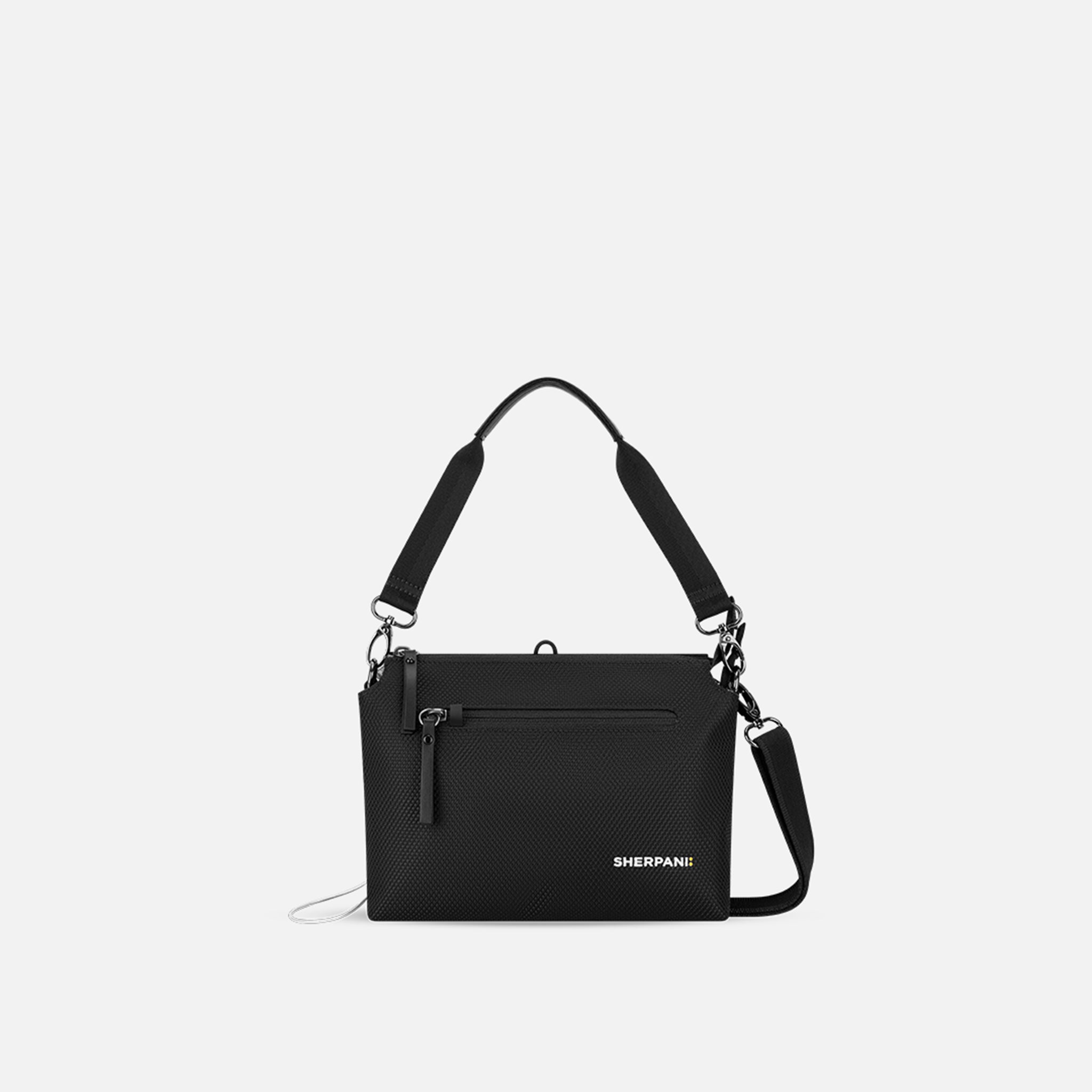 black travel crossbody bag Wide 3 zipper Leather Purse #86 bl-blasp H X 9.5 in Michael Kors Outlet Jet Set
