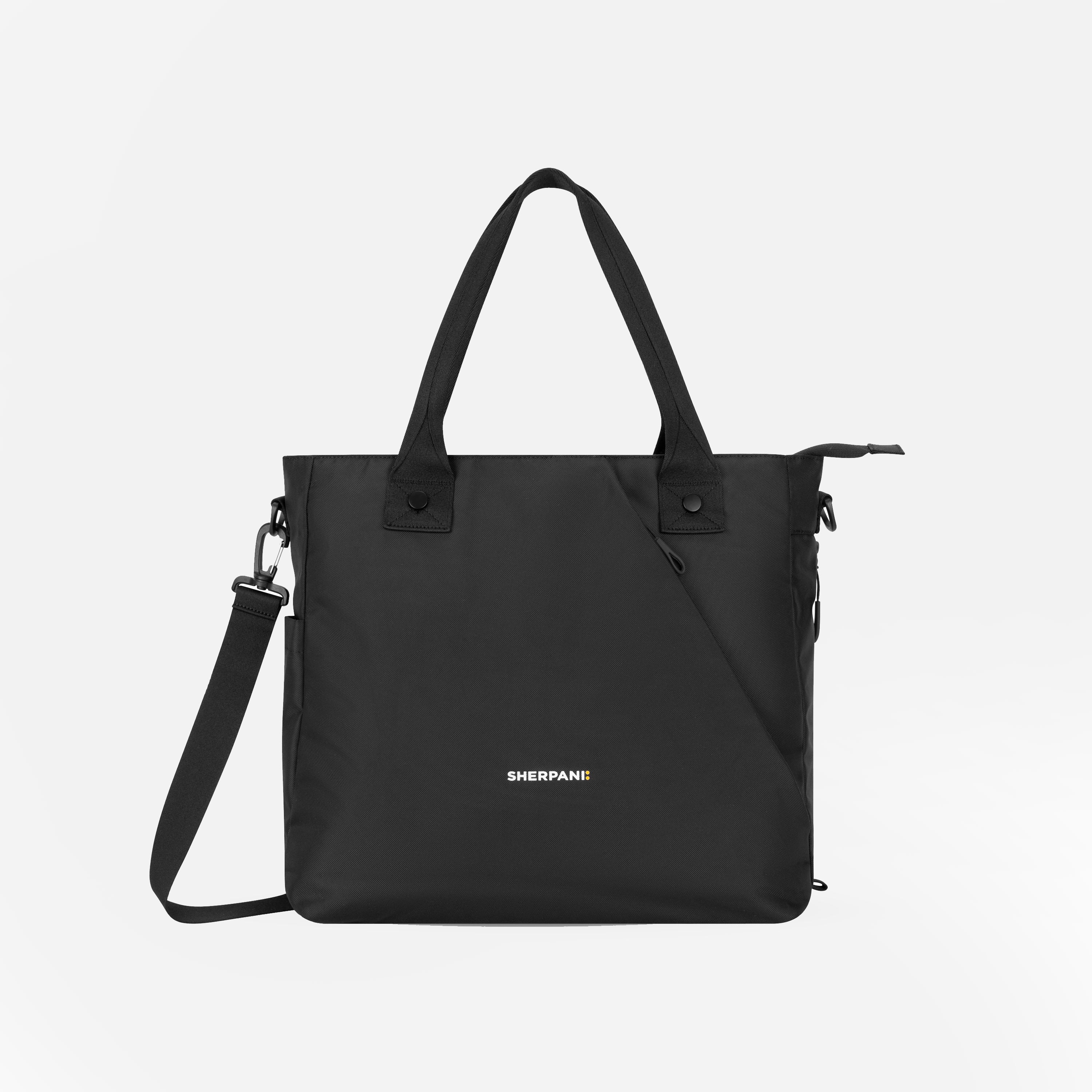 black nylon travel tote bag Quilted with Removable Strap Our zip BEIS The Travel Tote in