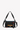 Flat front view of Sherpani's purse, the Skye in Chromatic. The bag is black with yellow and blue accents. There is an external zipper compartment with an easy-pull zipper. There is a branded Sherpani keychain clipped to the upper right corner. The bag has a detachable short strap and a longer detachable/adjustable crossbody strap. #color_chromatic