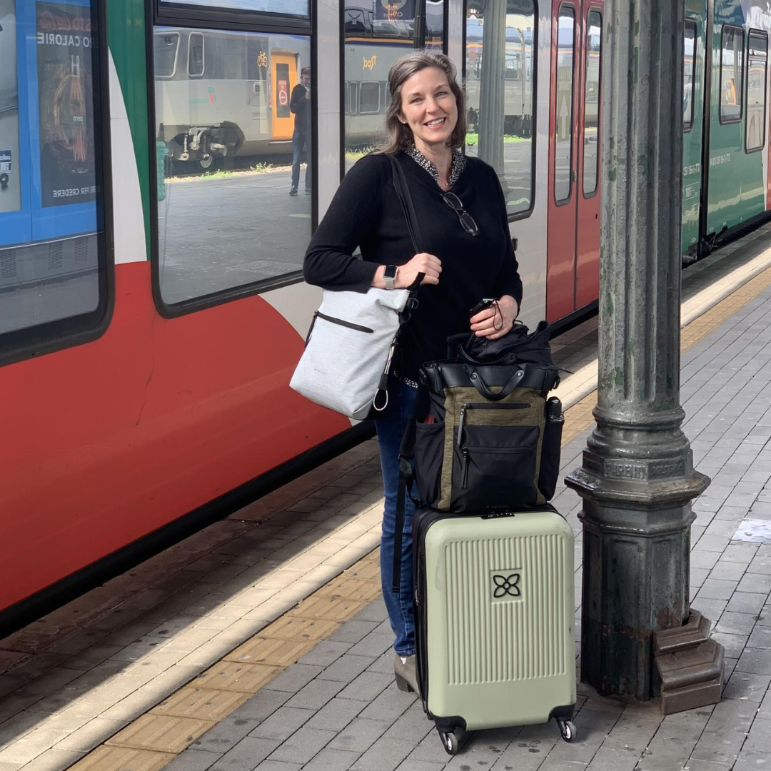 Sherpani | Latitude Carry on Suitcase & Soleil Travel Bag Bundle Merlot Carry-On Luggage / Sterling Soleil