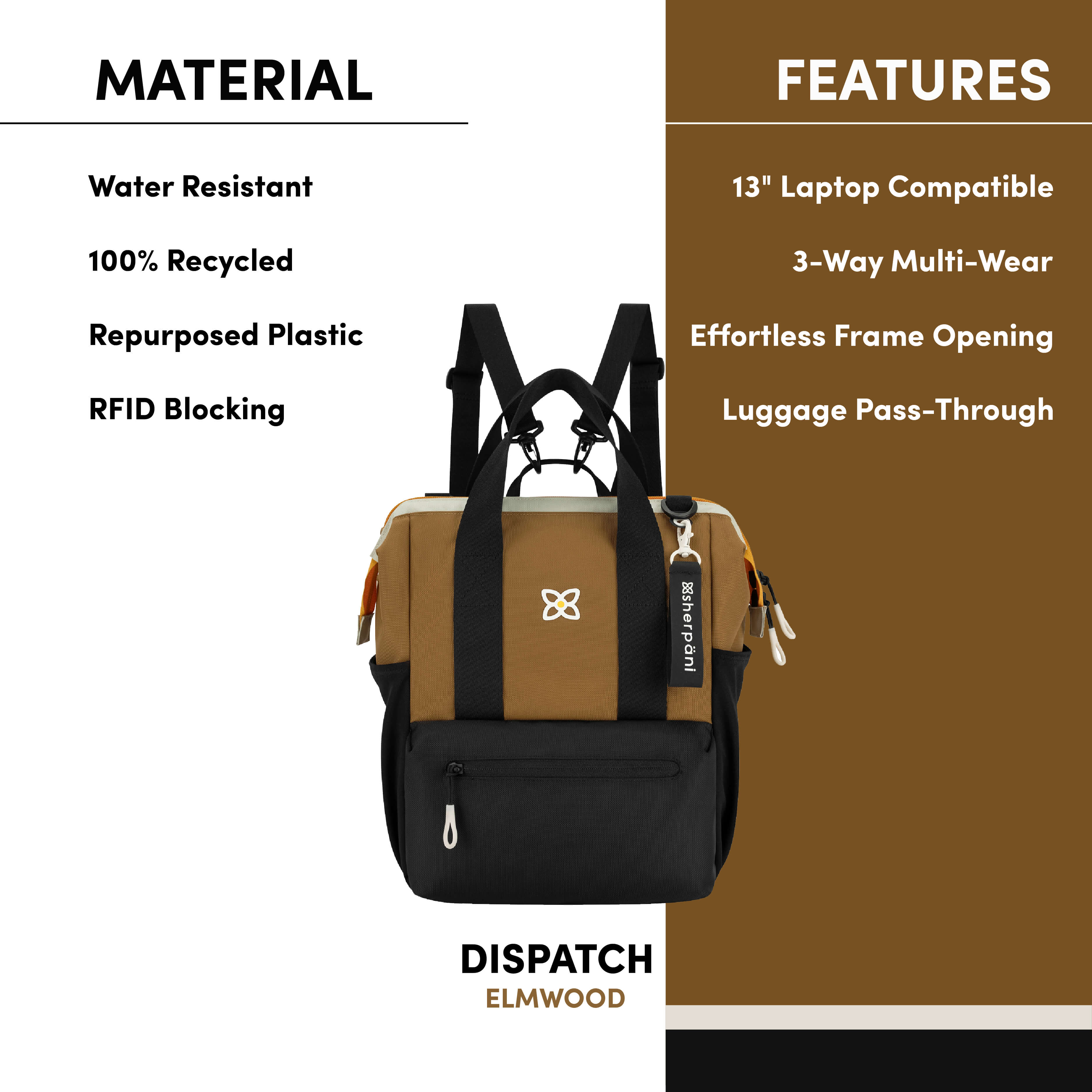 Sherpani Dispatch Convertible Backpack Crossbody