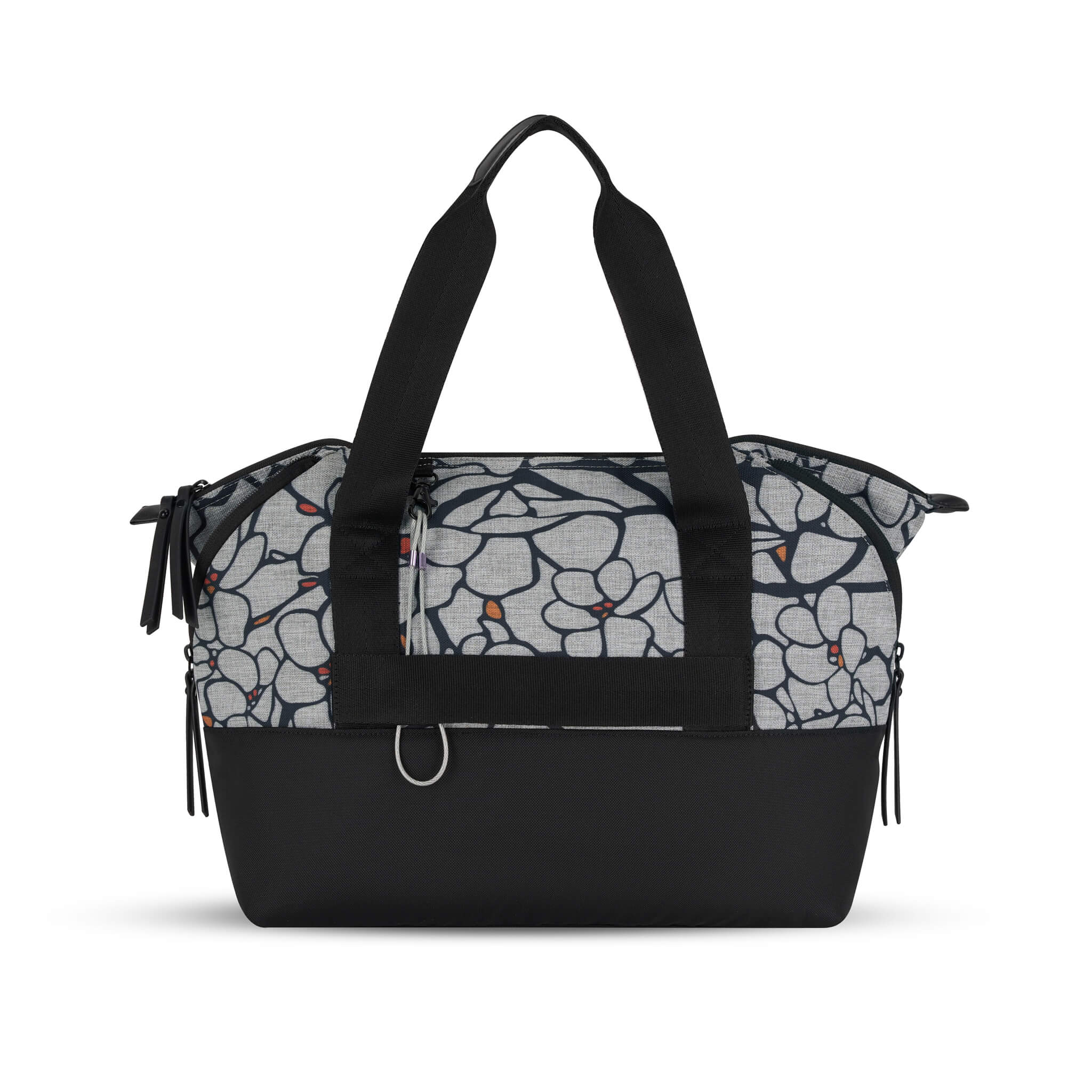 Back view of Sherpani Eclipse Anti-Theft tote in Sakura. Bag features include a wire-loop chair lock to prevent theft and a trolley sleeve. 