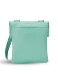 Back view of Sherpani crossbody, the Pica in Seagreen. The back of the bag features an external pouch.