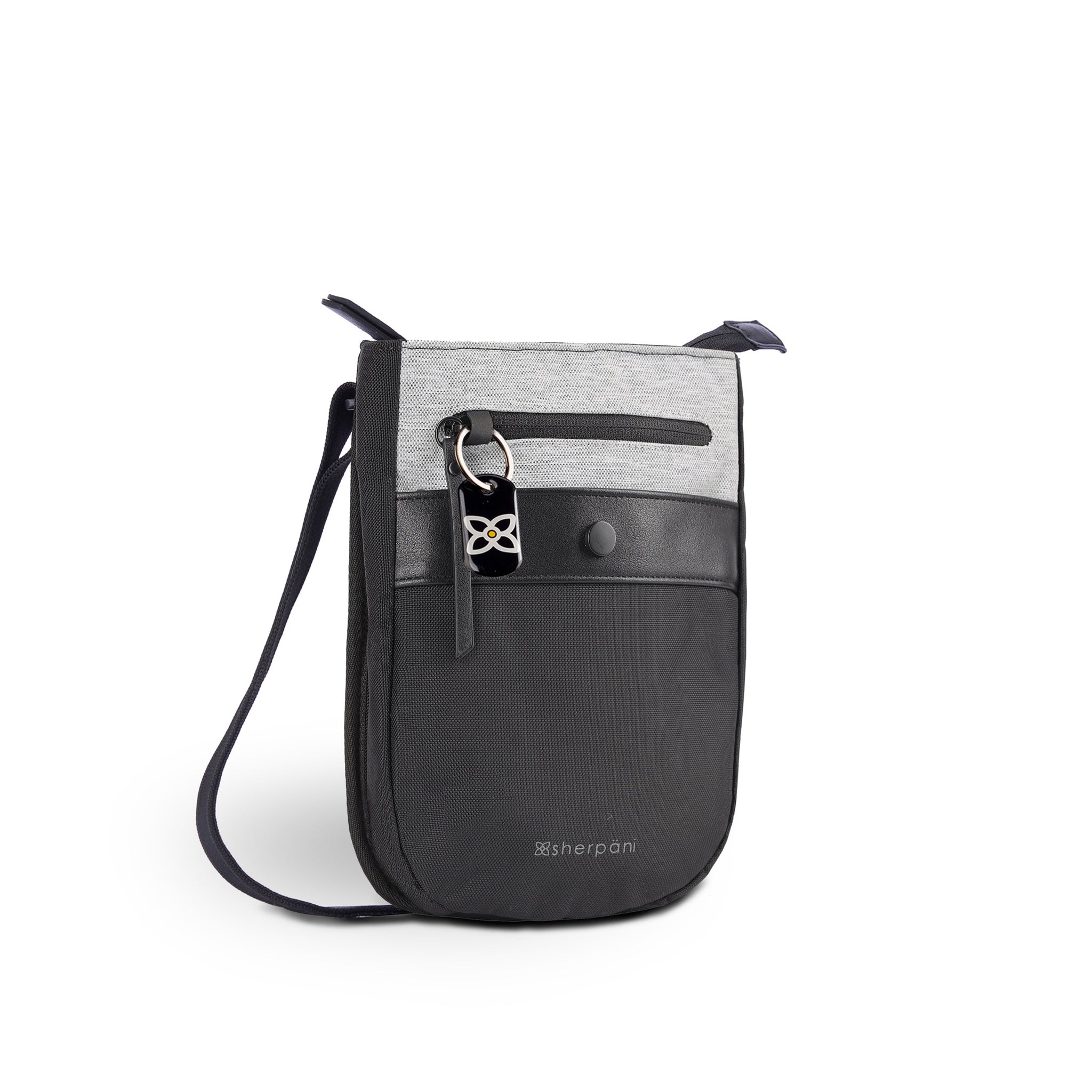 Sherpani Small Crossbody Bag Purse Black Nylon Adjustable Strap Multi  Pocket Zip