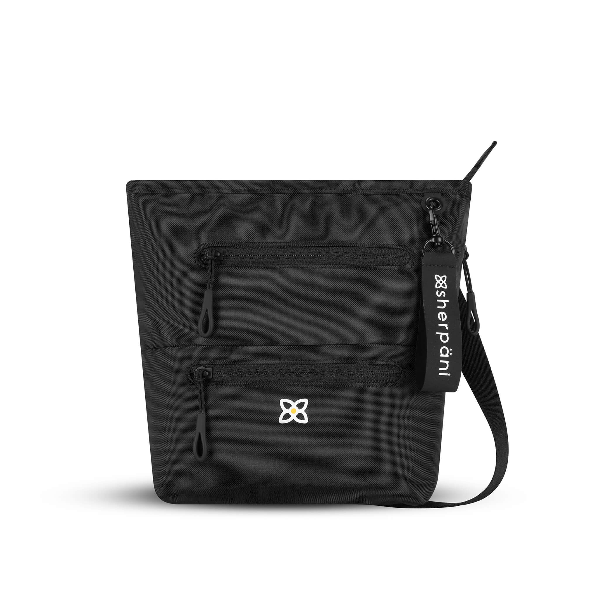CALVIN KLEIN Women's Brown Logo Leather Double Flat Strap Tote Handbag Purse