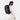 A man wearing a Sherpani Crew Chromatic Black Travel Backpack on his back against a white background. #color_chromatic-black