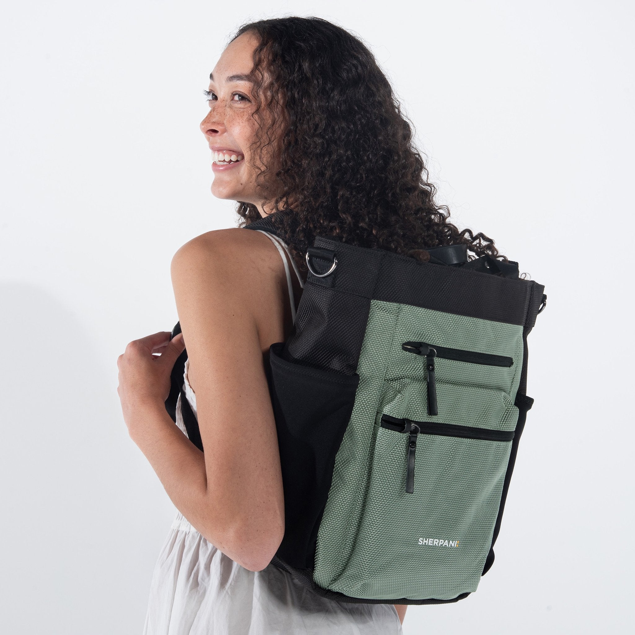 Green Anti-Theft Convertible Travel Bag| Sherpani Soleil AT
