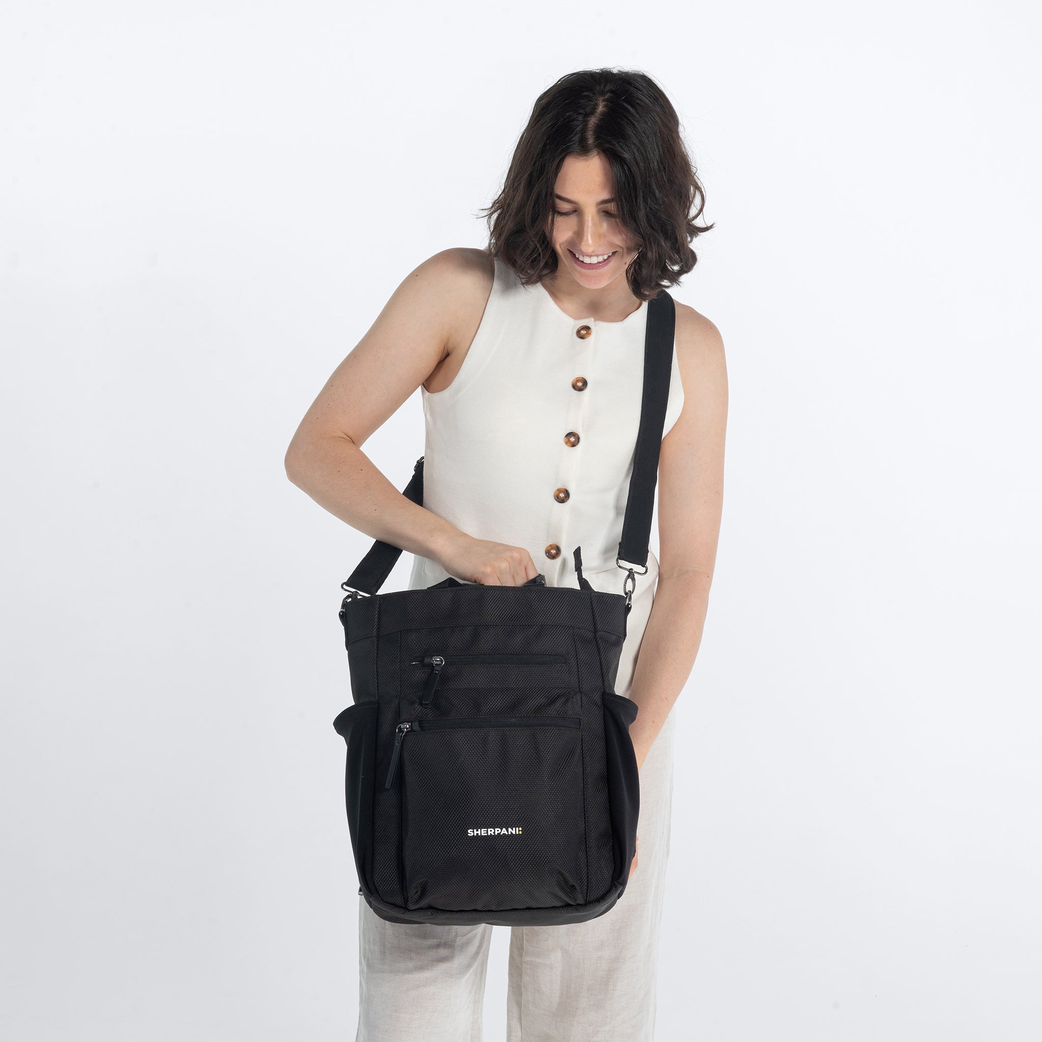 Black Anti-Theft Convertible Travel Bag| Sherpani Soleil AT