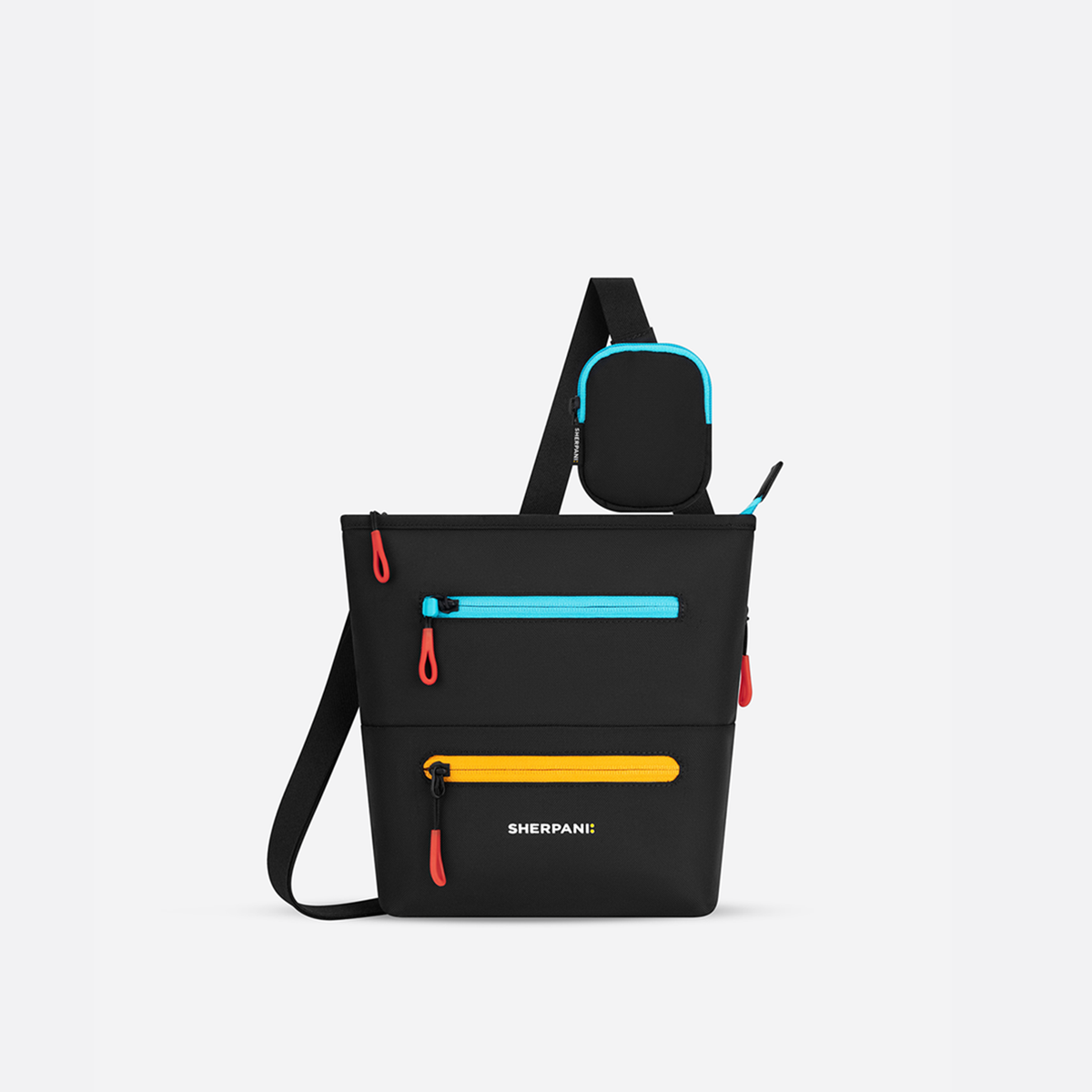 Chromatic Black Everyday RFID Crossbody Bag| Sherpani Sadie