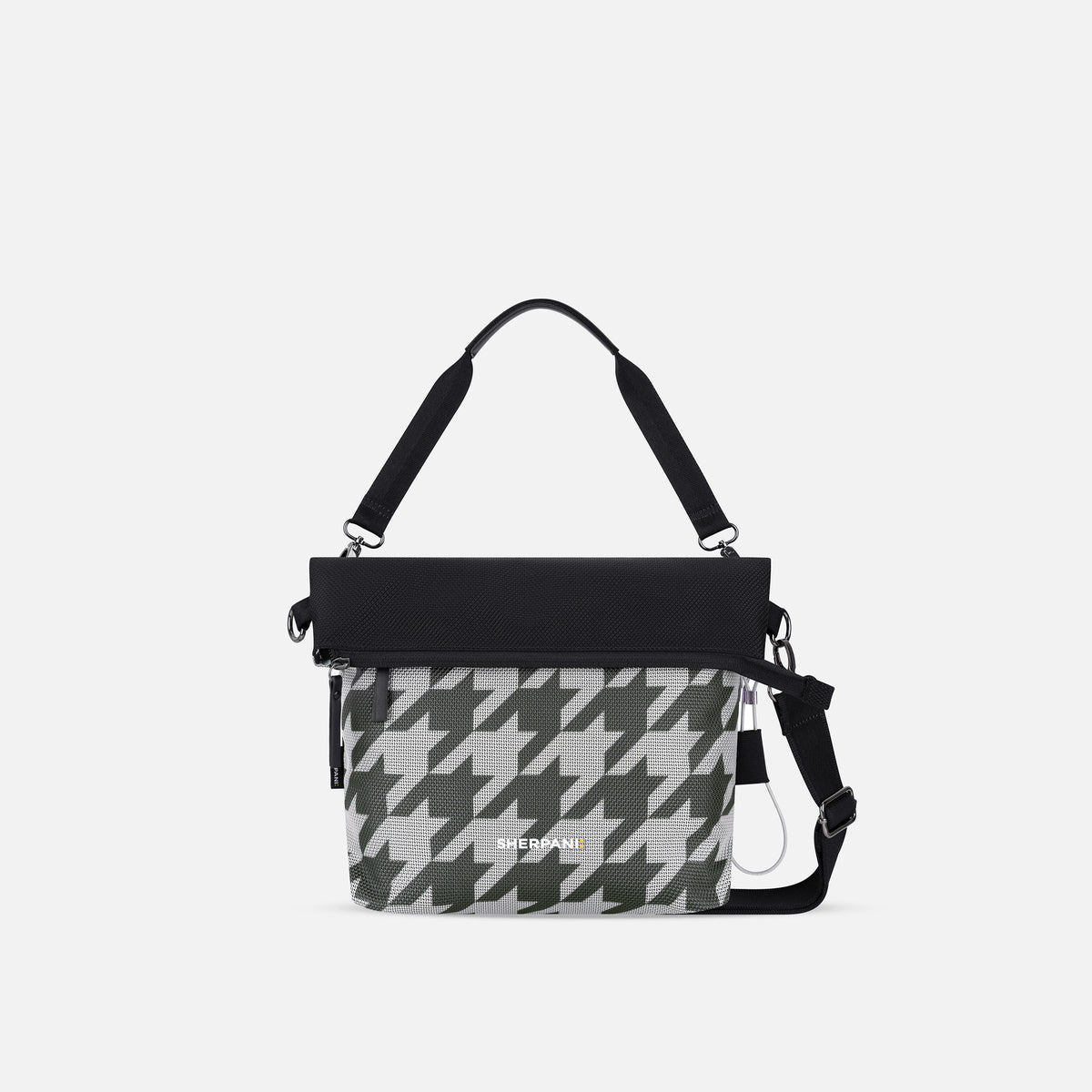 Vale AT Reversible Crossbody Houndstooth Print