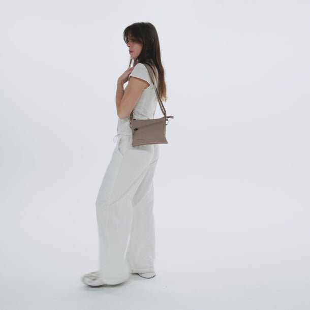 Raven Black Slim RFID Crossbody Bag| Sherpani Zoom